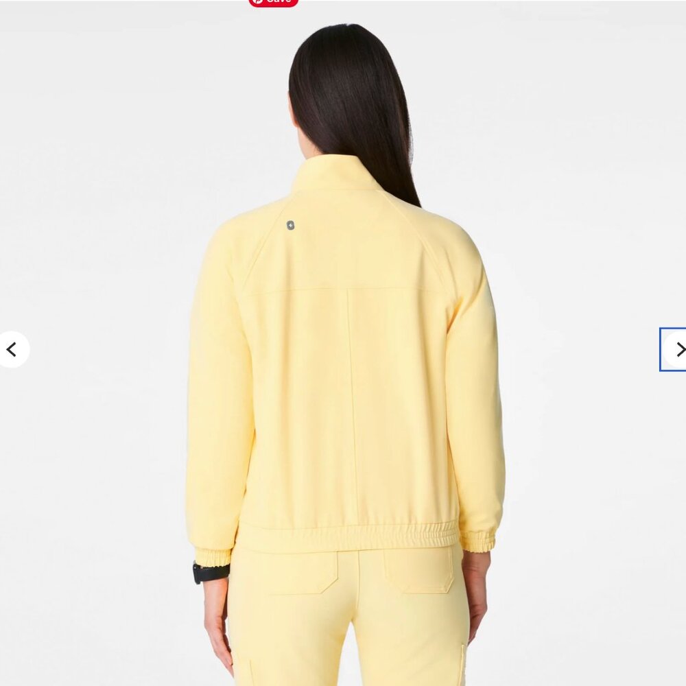 SYDNEY SCRUB JACKET BUTTER YELLOW - Picture 2 of 10